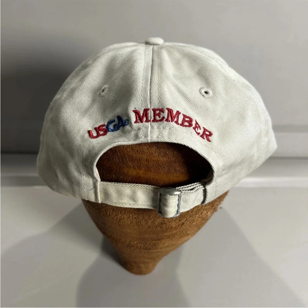 2009 US Open Bethpage Black Golf Hat USGA Member Cap Beige Adjustable PGA Major - Picture 6 of 8